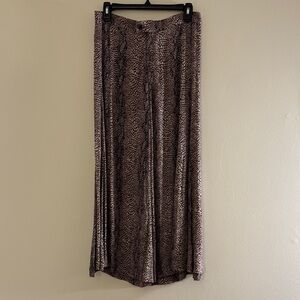 By Anthropologie Snake Print Wide Leg Pants